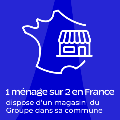 1 ménage sur 2 en France dispose d’un magasin du Groupe dans sa commune
