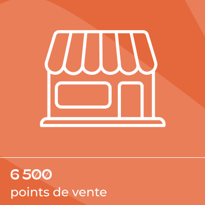 6 500 points de vente